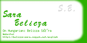 sara belicza business card